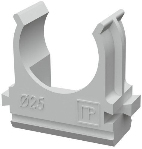 Клипса для гофры Промрукав Д=25 серый (уп. 100шт) картинка